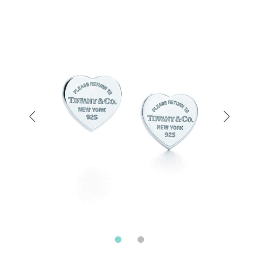 Tiffany& Co sterling silver heart earrings rare